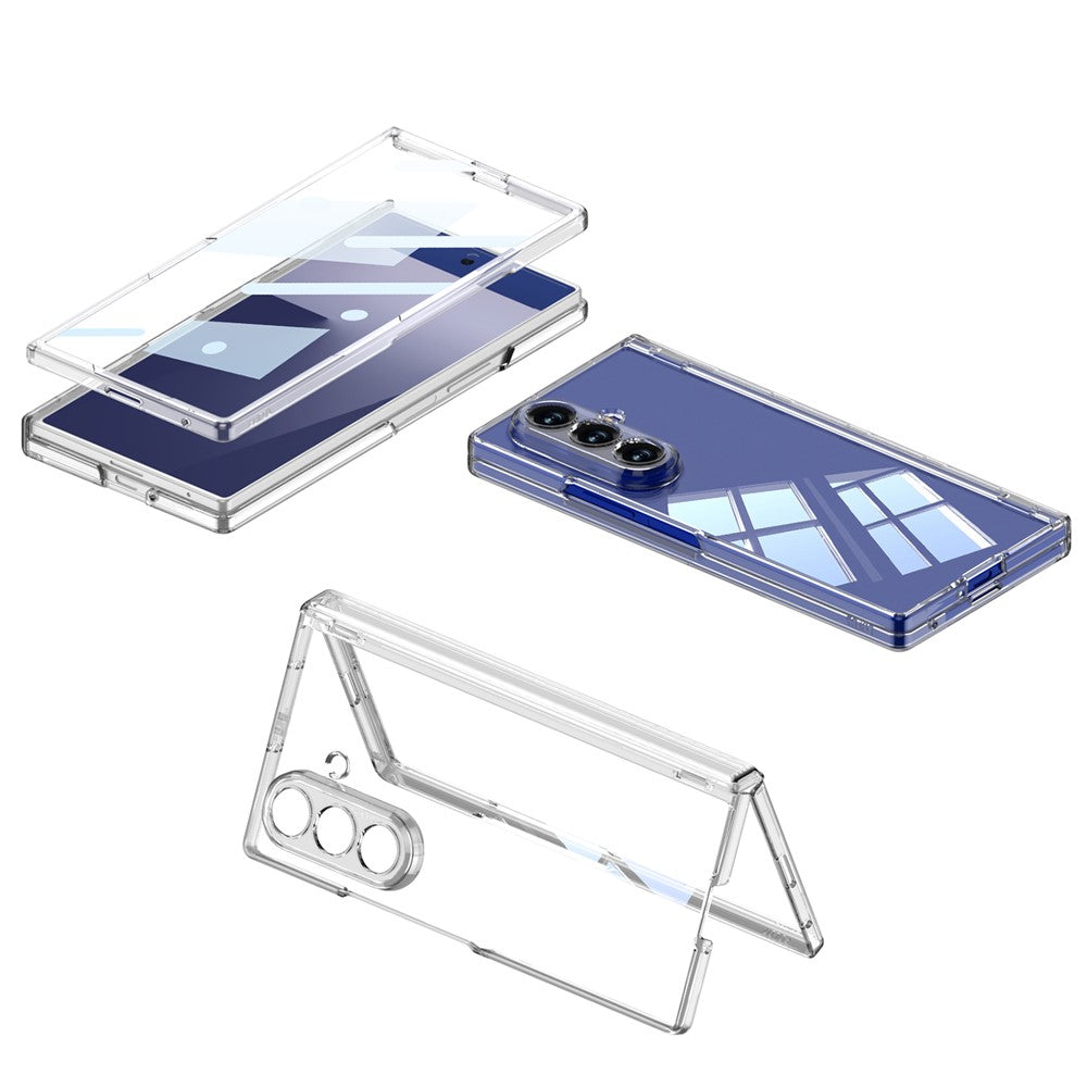 GKK For Samsung Galaxy Z Fold7 5G Case Magnetic Hinge Protection Hard PC Clear Phone Cover