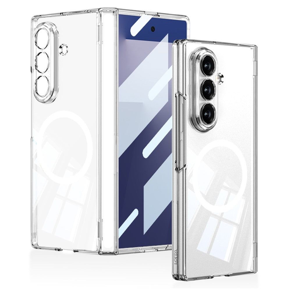 GKK For Samsung Galaxy Z Fold7 5G Magnetic Case Hinge Protection PC Phone Cover Built-in Magnet Ring