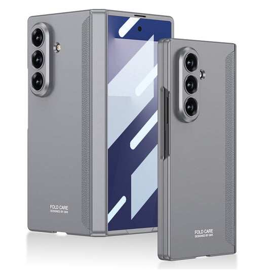 GKK For Samsung Galaxy Z Fold7 5G Case with Clear Screen Film Magnetic Hinge Protection Phone Cover - Grey