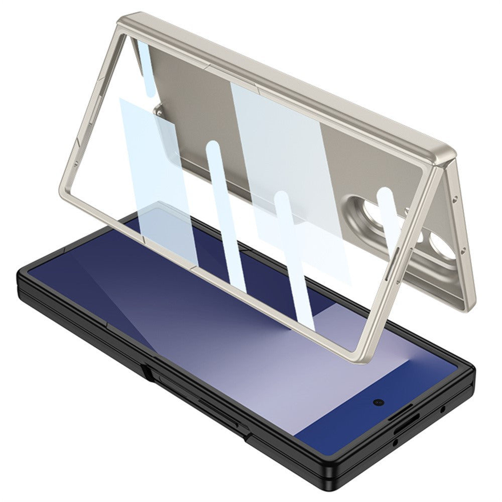 GKK For Samsung Galaxy Z Fold7 5G Case with Clear Screen Film Magnetic Hinge Protection Phone Cover - Grey