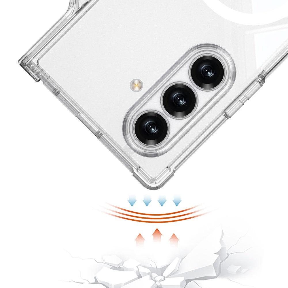 GKK For Samsung Galaxy Z Fold7 5G Magnetic Case Airbag Drop-Proof Hinge Protection Phone Cover with Pen Holder / Kickstand