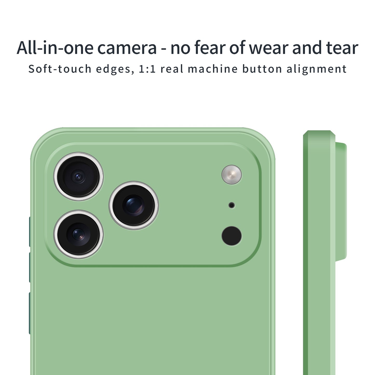 For iPhone 17 Pro Max Case MOFI Skin Touch Soft TPU Protective Phone Cover - Matcha Green