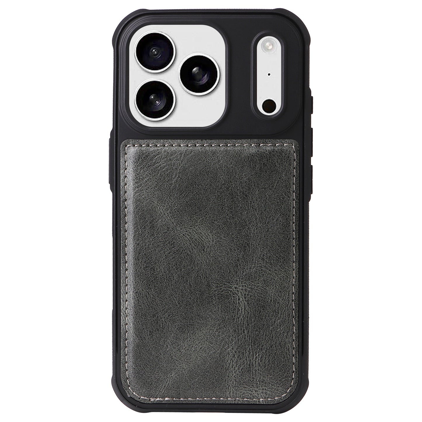 For iPhone 17 Pro Max Phone Case PU Leather Zipper Wallet Detachable Cover - Green