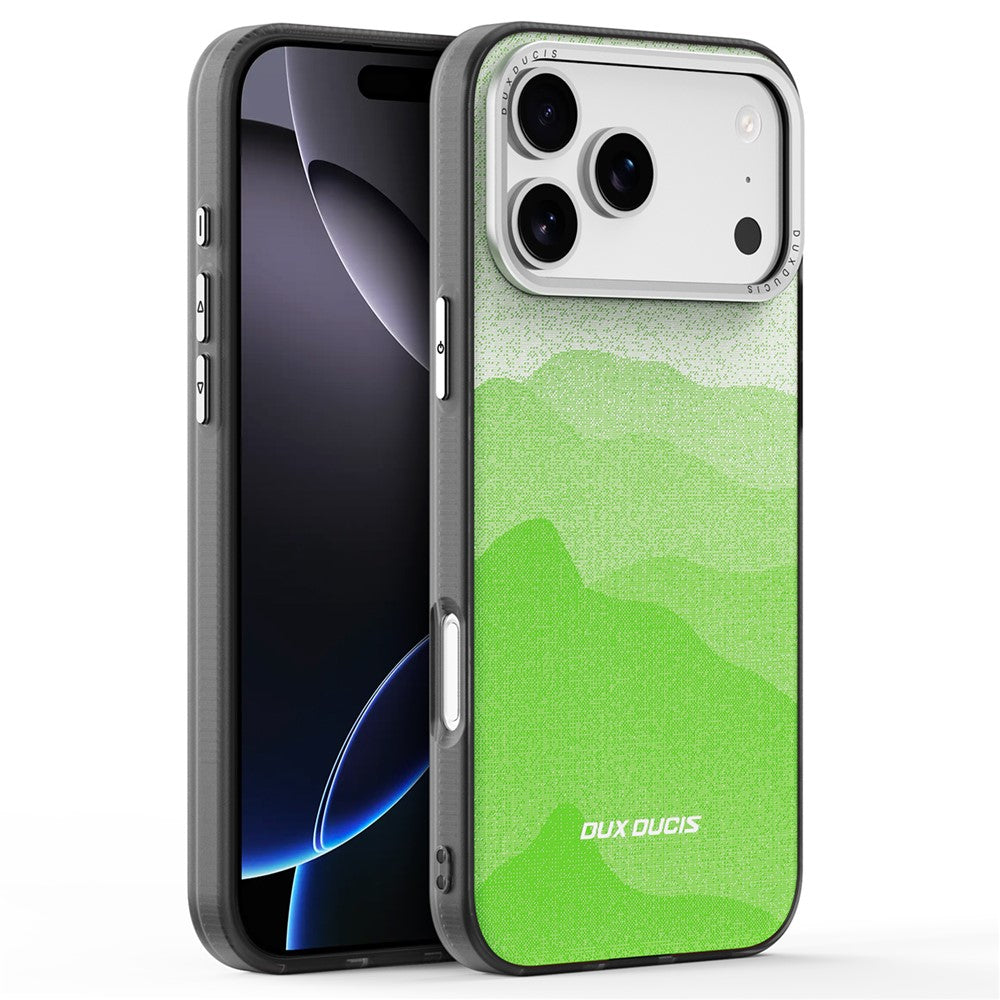 DUX DUCIS Moro Series For iPhone 17 Pro Max Case Compatible with MagSafe UV Pattern Leather + PC + TPU Phone Cover - Green
