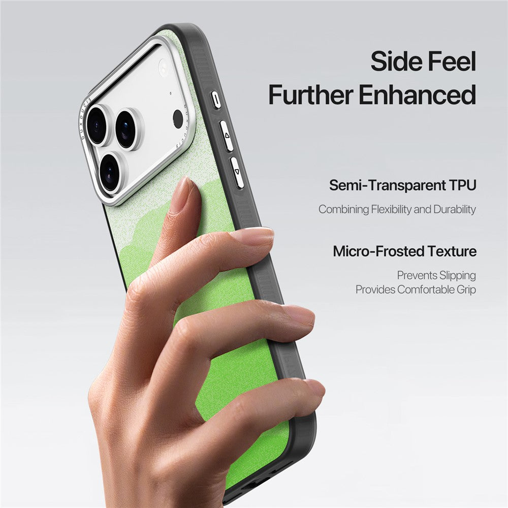 DUX DUCIS Moro Series For iPhone 17 Pro Max Case Compatible with MagSafe UV Pattern Leather + PC + TPU Phone Cover - Green