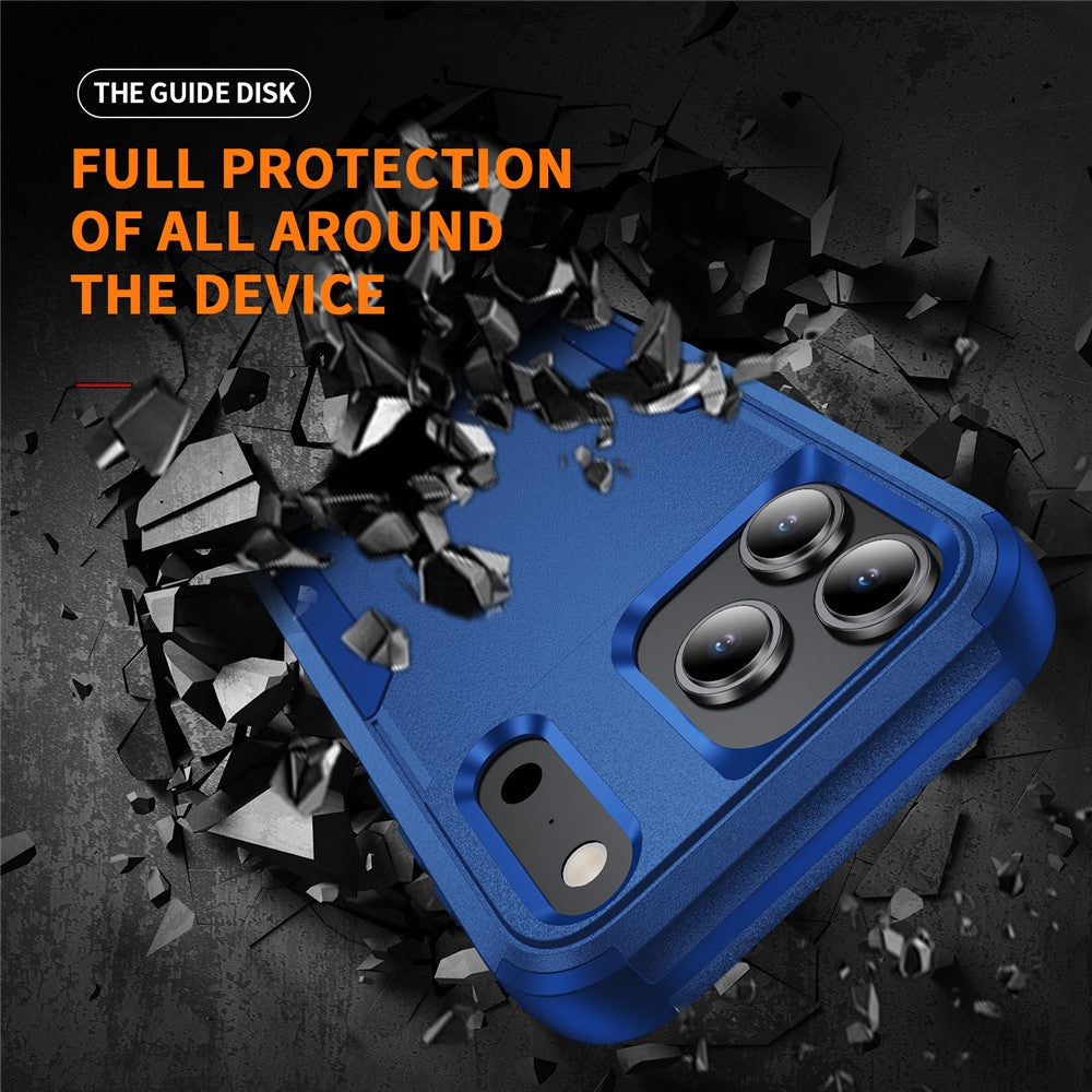 For iPhone 17 Pro Max Case 3 in 1 Shockproof TPU PC Phone Cover - Sapphire