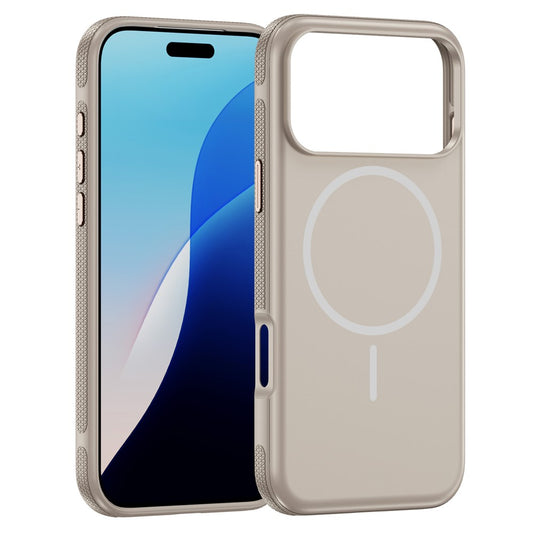 For iPhone 17 Pro Max Case Compatible with MagSafe 2.8mm PC + 2.2mm TPU Shockproof Hybrid Phone Cover - Grey