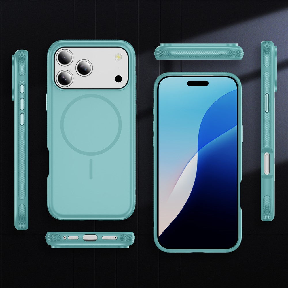 For iPhone 17 Pro Max Case Compatible with MagSafe 2.8mm PC + 2.2mm TPU Shockproof Hybrid Phone Cover - Sky Blue