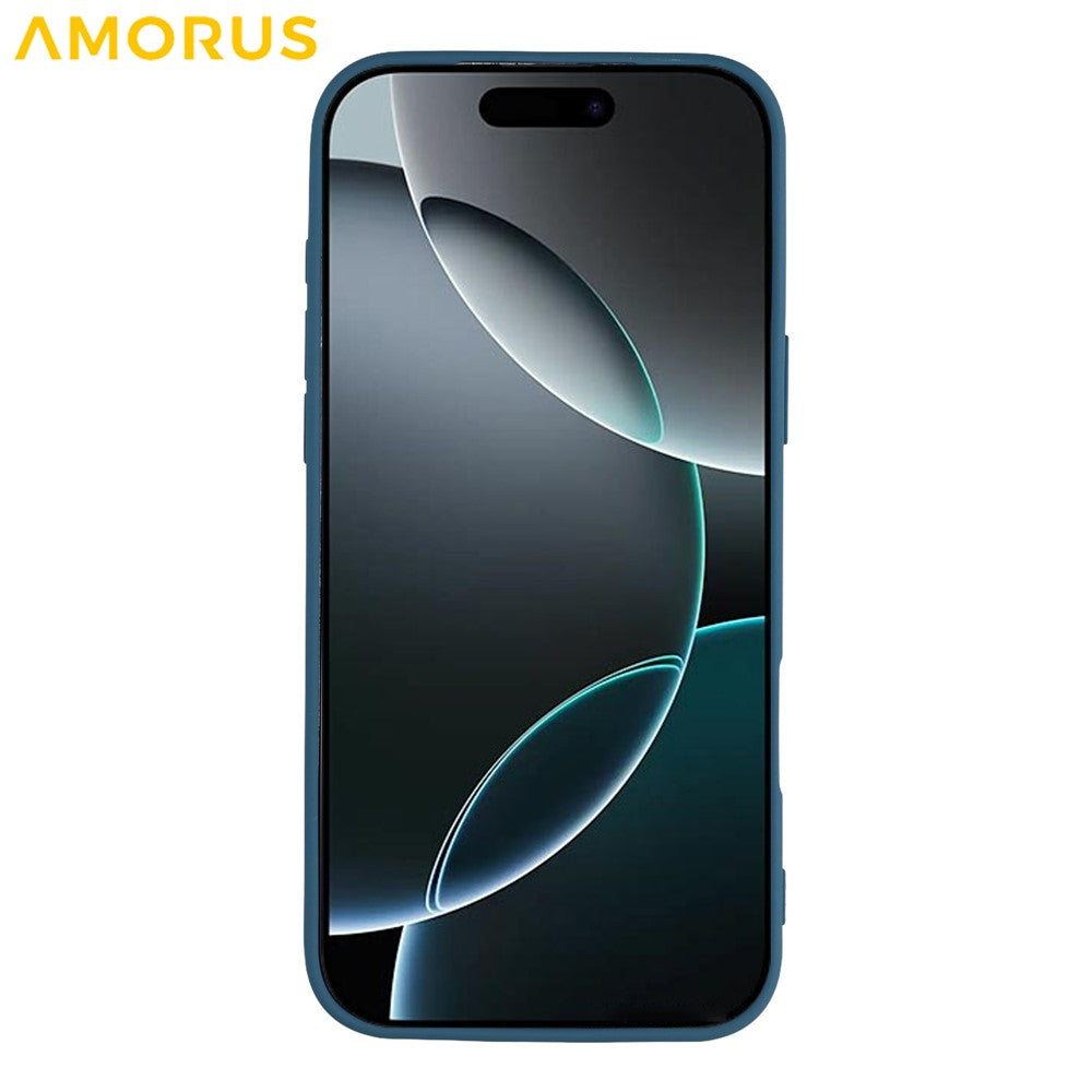 AMORUS For iPhone 17 Pro Max Case Precise Cutouts TPU Fiber Lining Shockproof Phone Cover - Sapphire