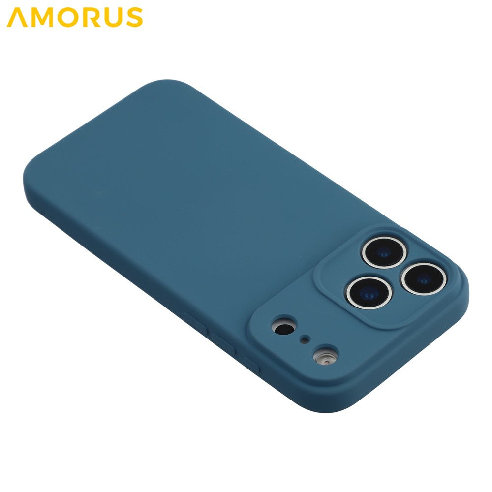 AMORUS For iPhone 17 Pro Max Case Precise Cutouts TPU Fiber Lining Shockproof Phone Cover - Sapphire