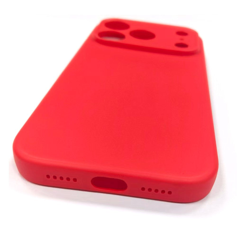 Bulk Purchasing 25Pcs For iPhone 17 Pro Max Case 1.2mm TPU Matte Phone Cover - Red