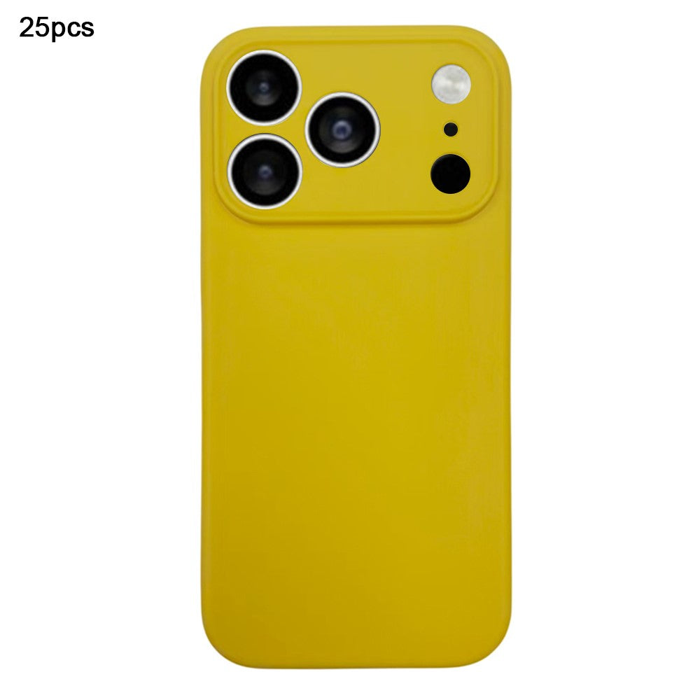 Bulk Purchasing 25Pcs For iPhone 17 Pro Max Case 1.2mm TPU Matte Phone Cover - Yellow