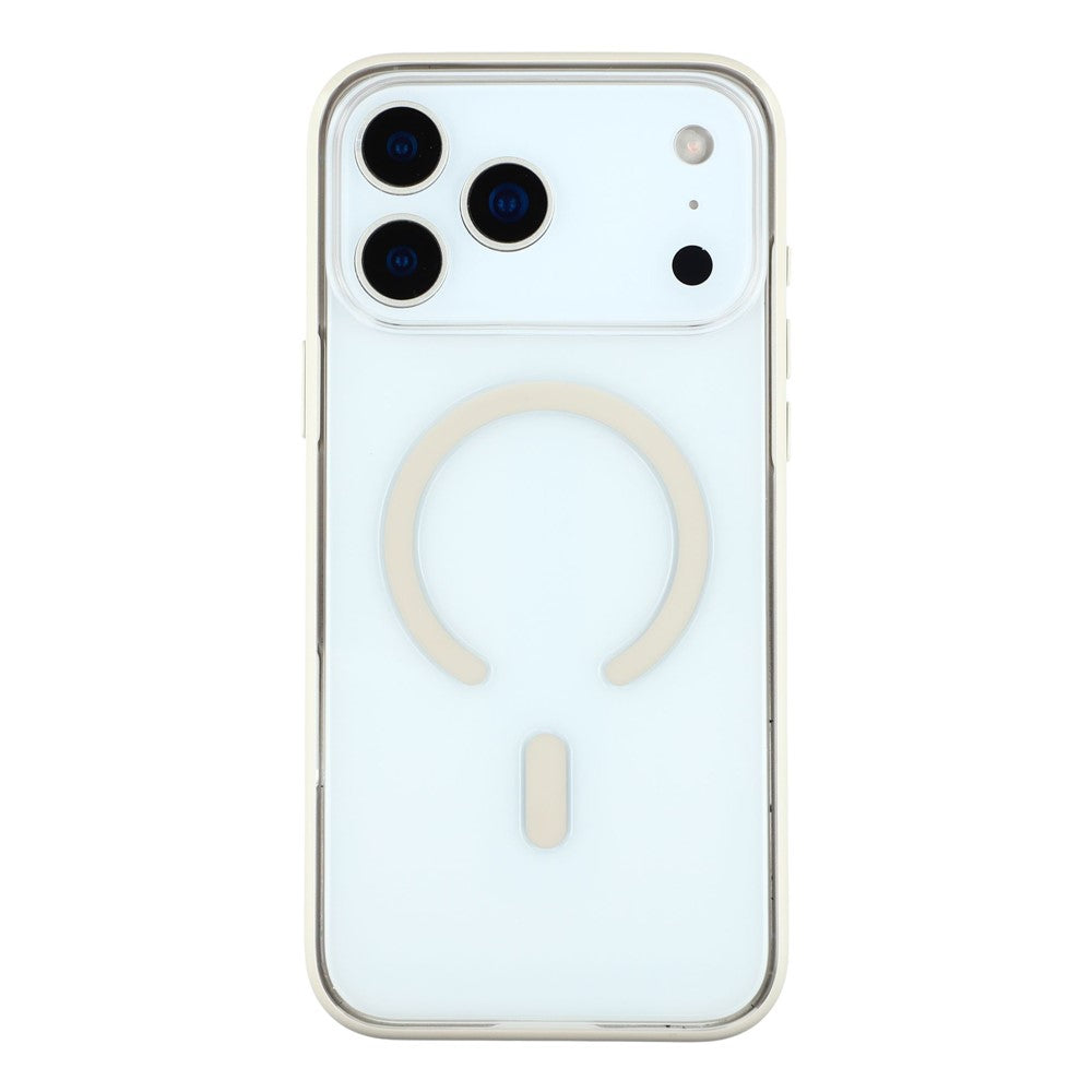 MUTURAL For iPhone 17 Pro Max Case Compatible with MagSafe Translucent PC + TPU Phone Cover - Beige