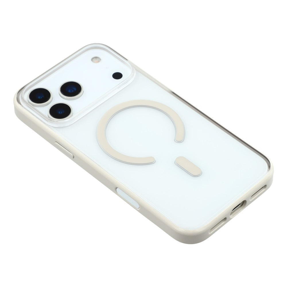 MUTURAL For iPhone 17 Pro Max Case Compatible with MagSafe Translucent PC + TPU Phone Cover - Beige