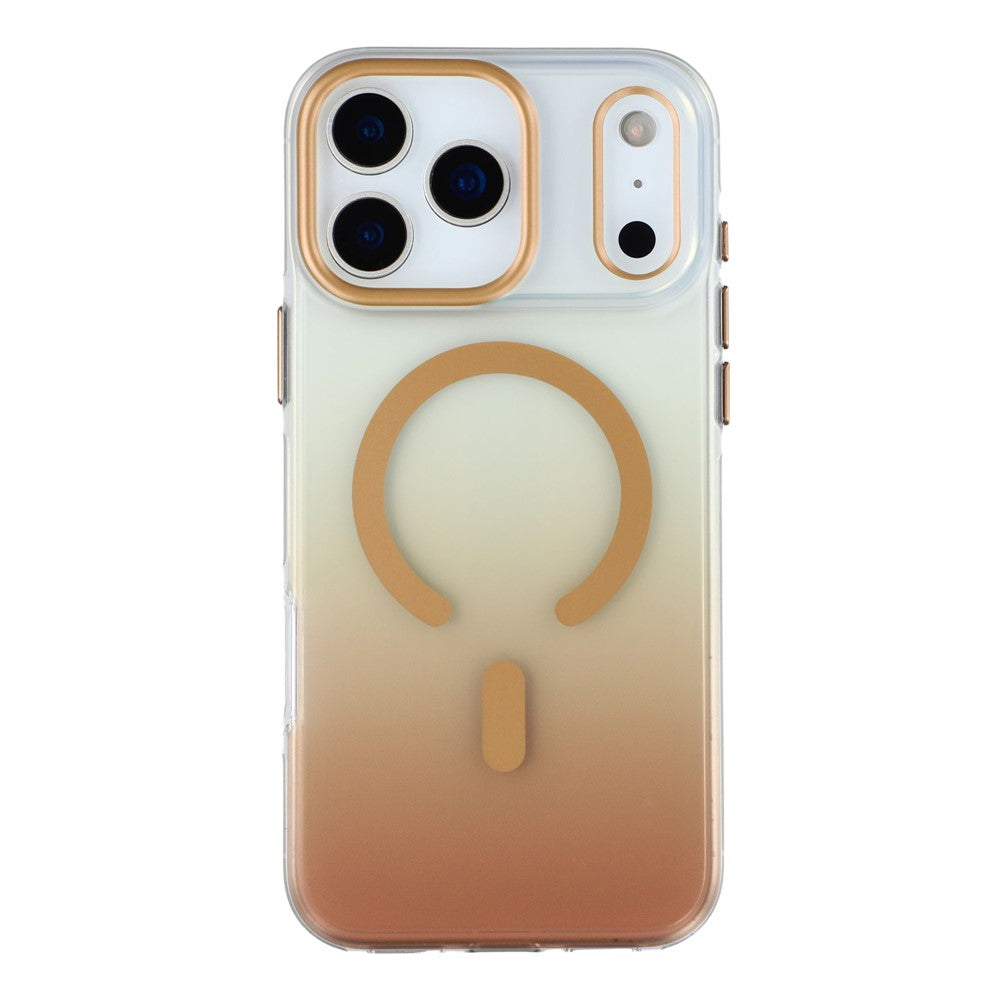 MUTURAL For iPhone 17 Pro Max Case Compatible with MagSafe PC + TPU Gradient Phone Cover - Gold