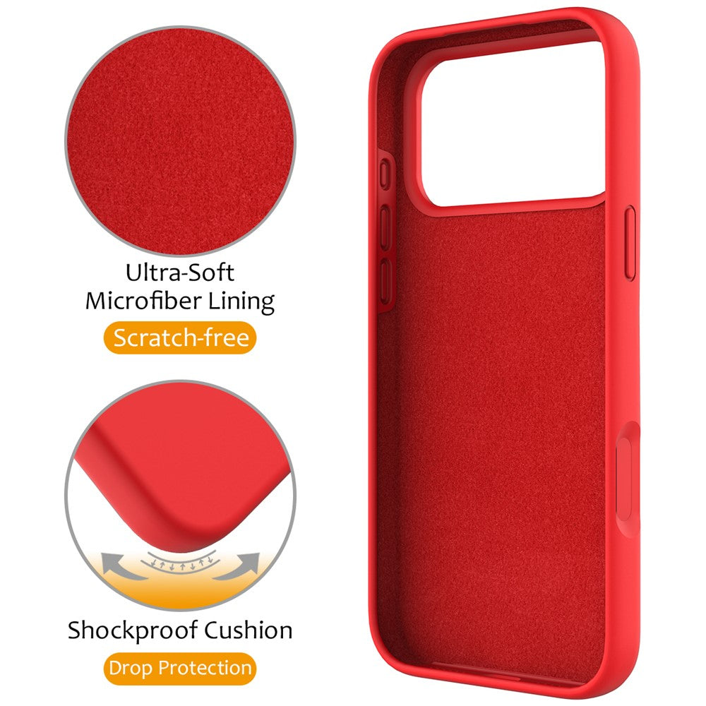 For iPhone 17 Pro Max Case Compatible with MagSafe Kickstand PC + Silicone Phone Cover - Red