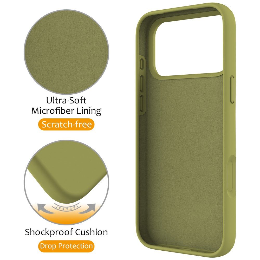 For iPhone 17 Pro Max Case Compatible with MagSafe Kickstand PC + Silicone Phone Cover - Green