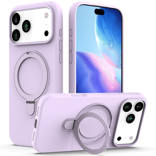 For iPhone 17 Pro Max Case Compatible with MagSafe Kickstand PC + Silicone Phone Cover - Purple