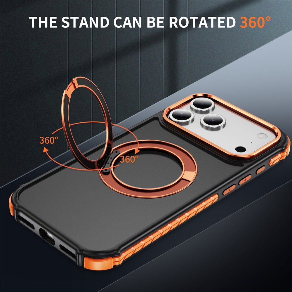 For iPhone 17 Pro Max Case Compatible with MagSafe Skin Touch Airbag Anti Drop TPU + PC Phone Cover - Orange