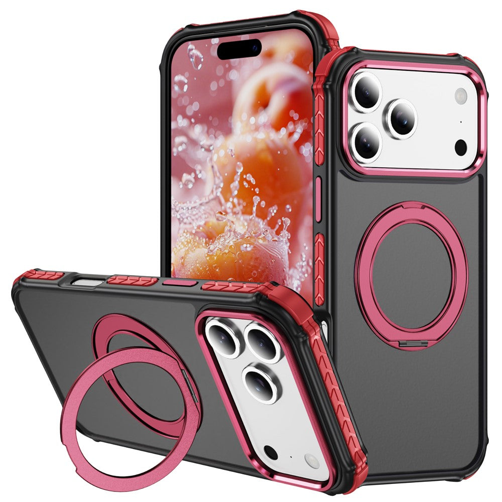 For iPhone 17 Pro Max Case Compatible with MagSafe Skin Touch Airbag Anti Drop TPU + PC Phone Cover - Red