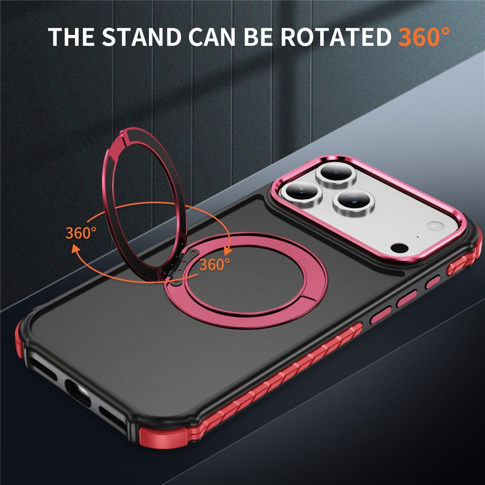 For iPhone 17 Pro Max Case Compatible with MagSafe Skin Touch Airbag Anti Drop TPU + PC Phone Cover - Red