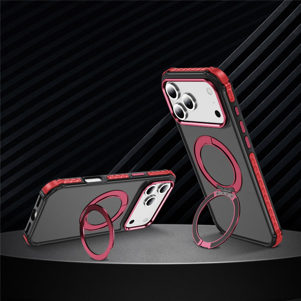 For iPhone 17 Pro Max Case Compatible with MagSafe Skin Touch Airbag Anti Drop TPU + PC Phone Cover - Red