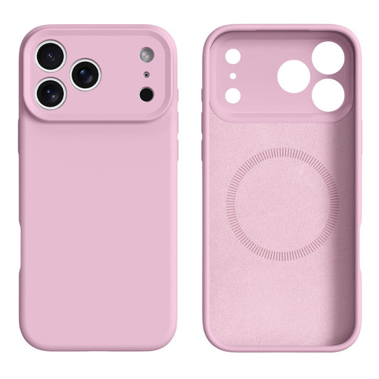 For iPhone 17 Pro Max Case Compatible with MagSafe Precise Cutouts Liquid Silicone Protective Back Cover - Pink