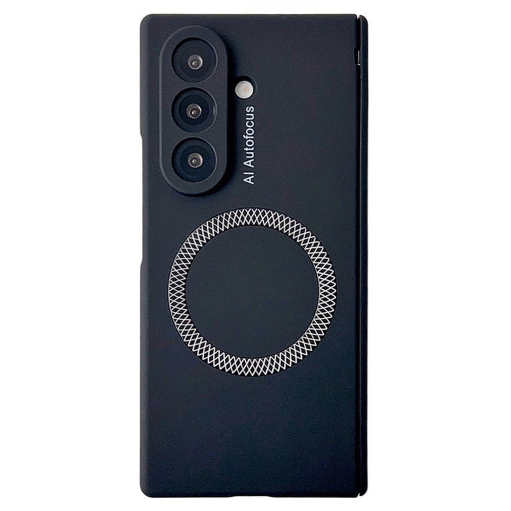 For Samsung Galaxy Z Fold7 5G Case Compatible with MagSafe Hinge Protection Hard PC Phone Cover - Black