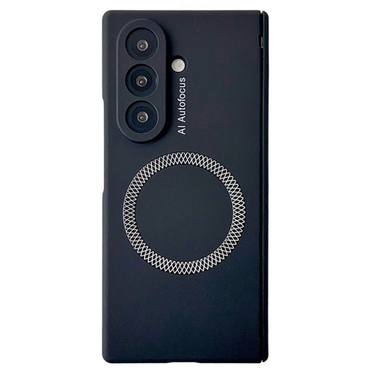 For Samsung Galaxy Z Fold7 5G Case Compatible with MagSafe Hinge Protection Hard PC Phone Cover - Black