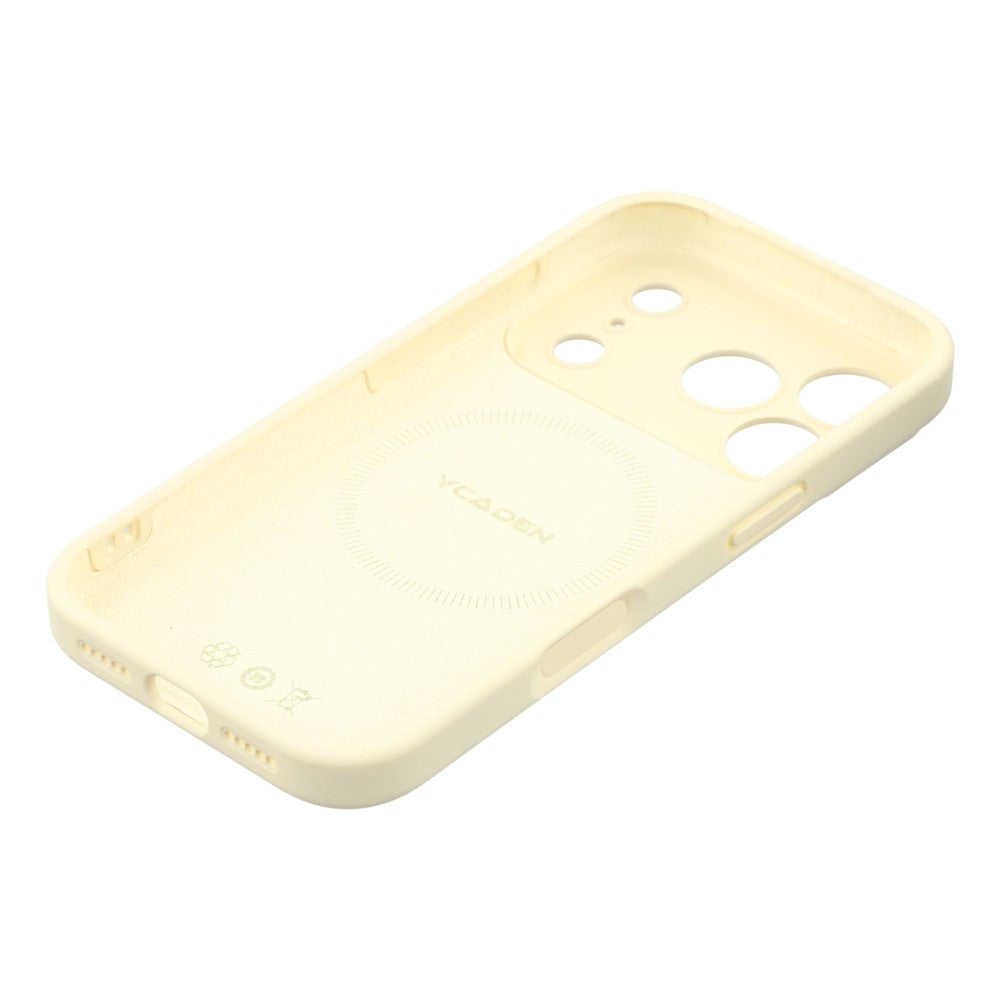 YCADEN For iPhone 17 Pro Max Case Compatible with MagSafe Precise Cutouts TPU Phone Back Cover - Antique White