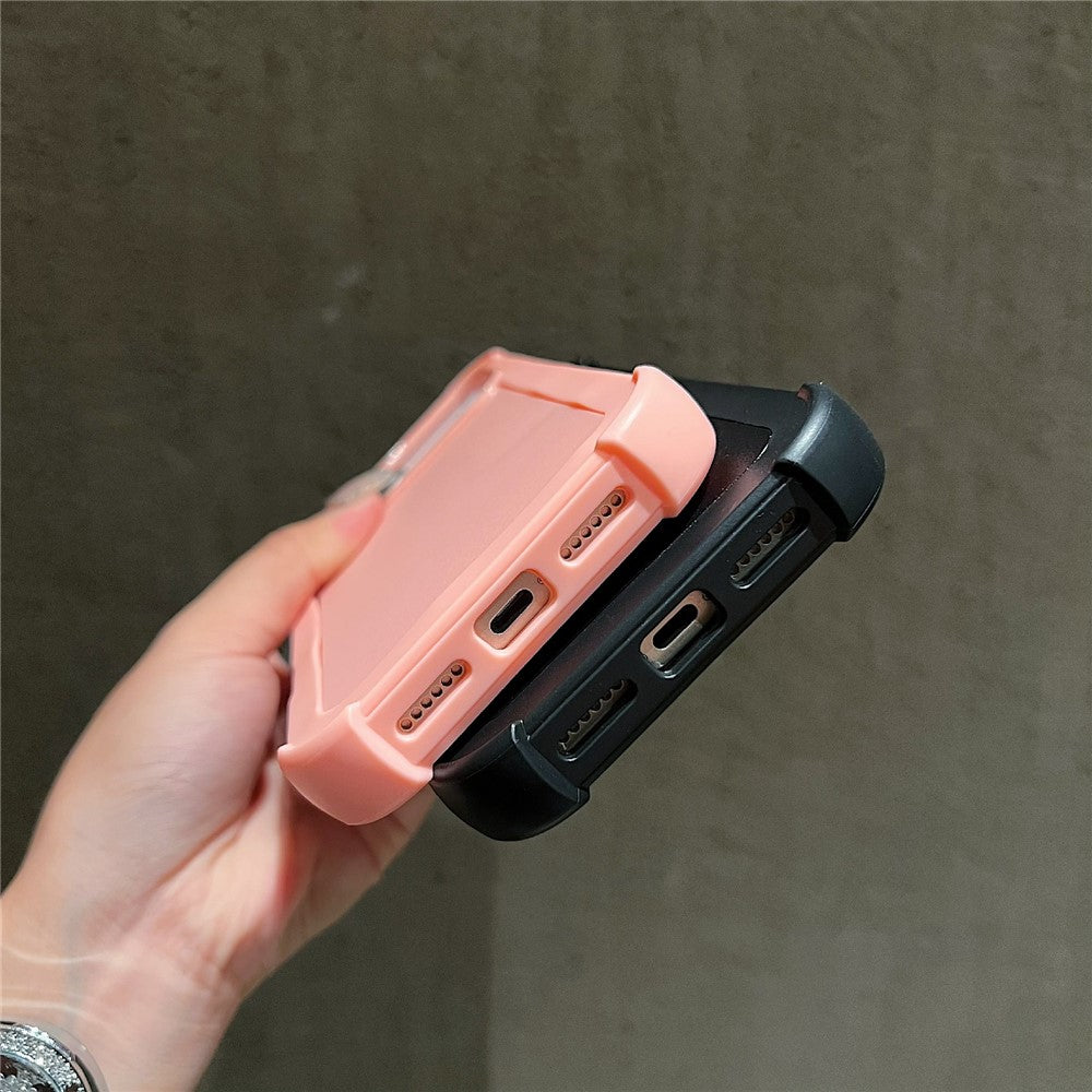 For iPhone 17 Pro Max Case 3 in 1 Shockproof PC TPU Matte Phone Back Cover - Black