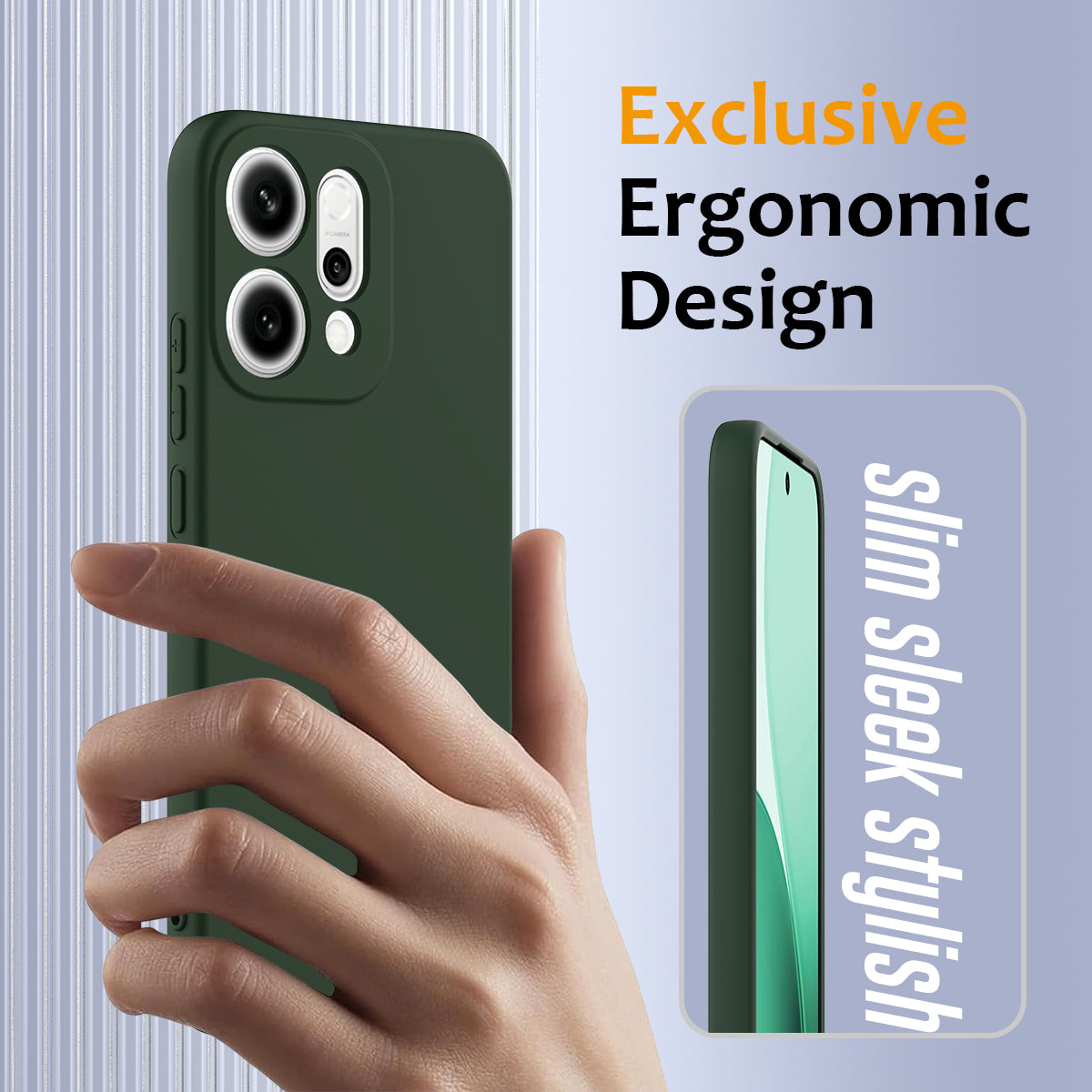 For Oppo Reno14 Pro 5G (China) / Oppo Reno14 Pro 5G (Global) Case Compatible with MagSafe Anti-Drop Liquid Silicone Phone Cover - Dark Green