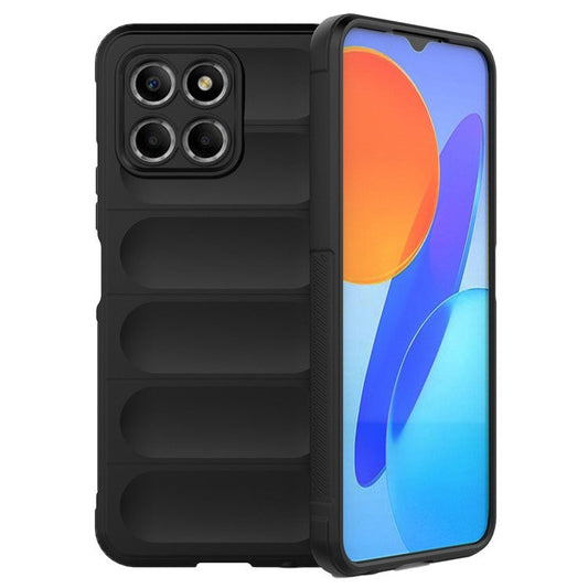 For Honor X8 5G Flexible TPU Mobile Phone Back Cover Drop Protection Phone Protective Case - Black