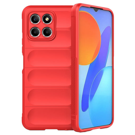For Honor X8 5G Flexible TPU Mobile Phone Back Cover Drop Protection Phone Protective Case - Red