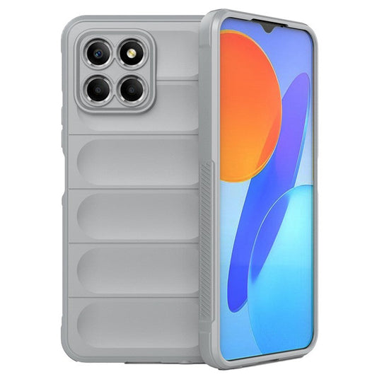 For Honor X8 5G Flexible TPU Mobile Phone Back Cover Drop Protection Phone Protective Case - Light Grey