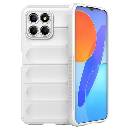 For Honor X8 5G Flexible TPU Mobile Phone Back Cover Drop Protection Phone Protective Case - White