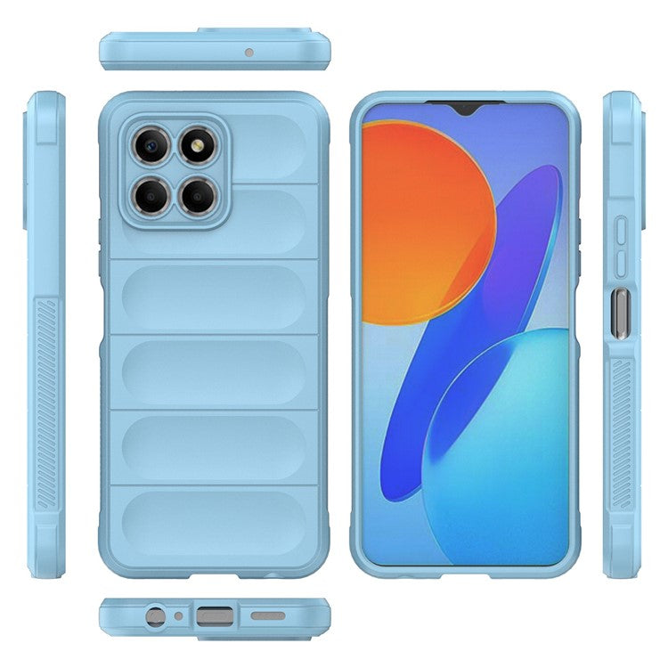 For Honor X8 5G Flexible TPU Mobile Phone Back Cover Drop Protection Phone Protective Case - White