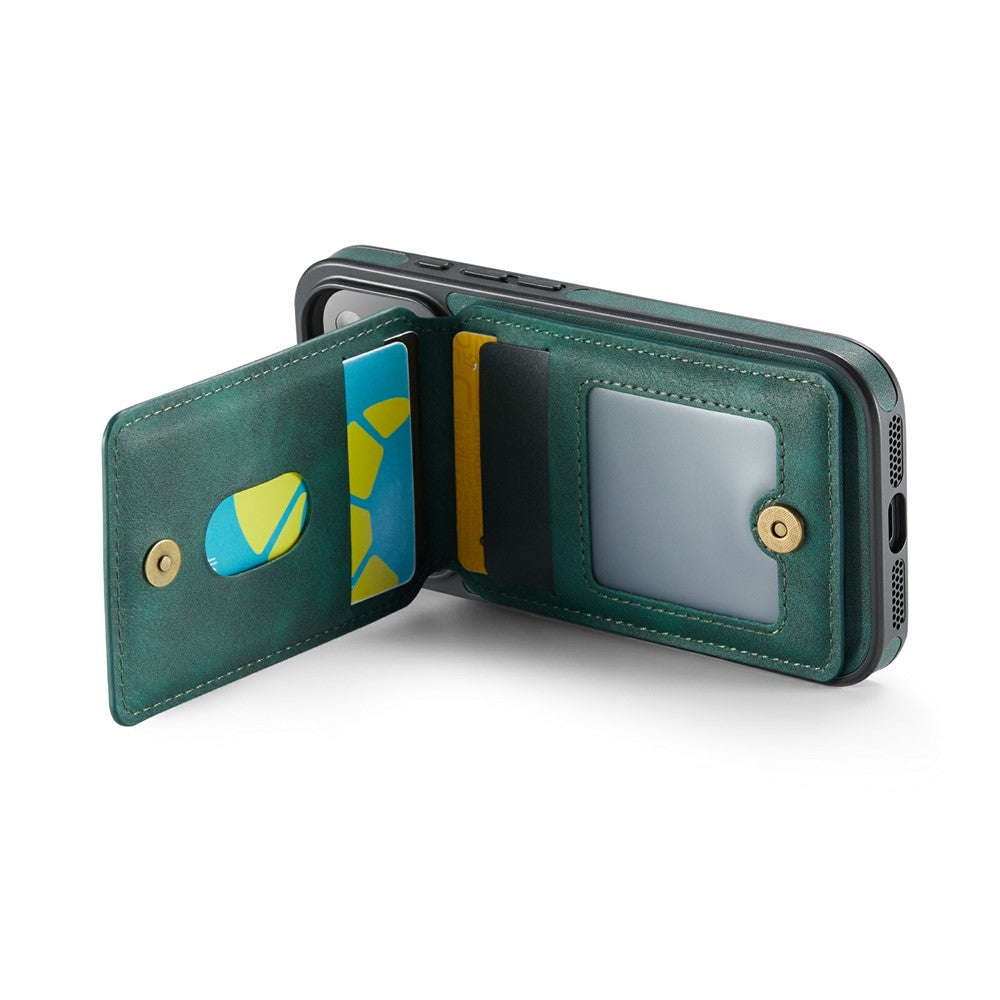 MAGKING K1 Series For iPhone 17 Pro Max Magnetic Case PC + TPU + PU Phone Cover with Card Holder - Green