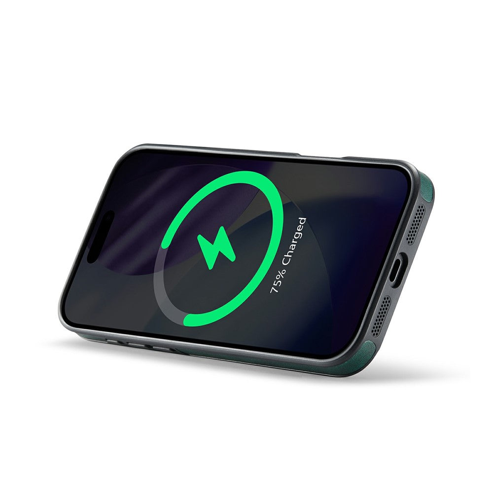 MAGKING K1 Series For iPhone 17 Pro Max Magnetic Case PC + TPU + PU Leather Phone Cover - Green