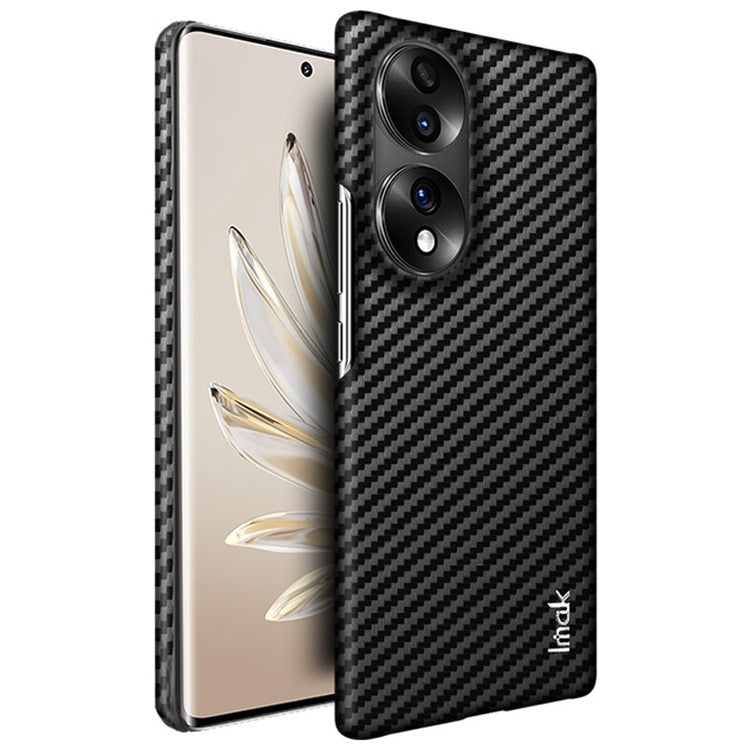 IMAK Ruiyi Series Carbon Fiber Texture Phone Case for Honor 70 5G, Anti-scratch PU Leather Coated PC Back Cover
