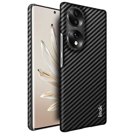 IMAK Ruiyi Series Carbon Fiber Texture Phone Case for Honor 70 5G, Anti-scratch PU Leather Coated PC Back Cover