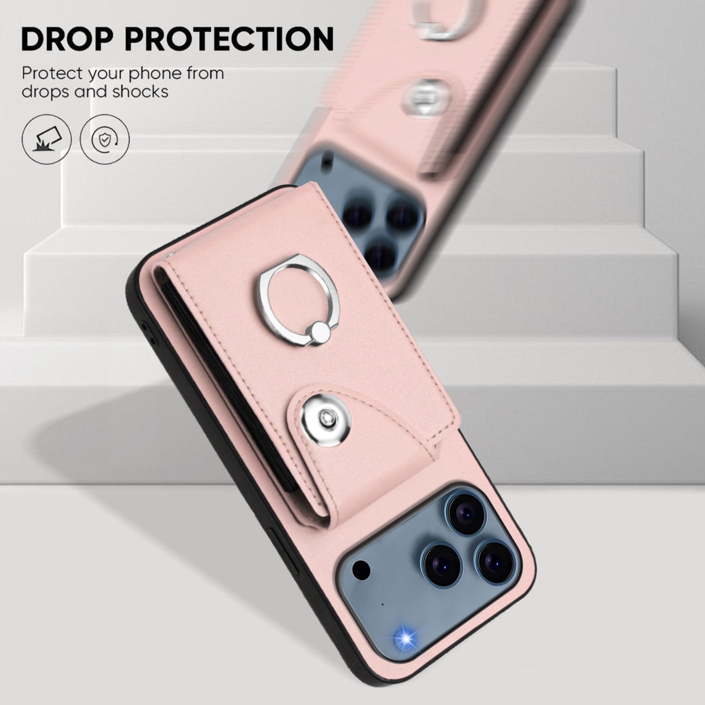 For iPhone 17 Pro Max Case YB Leather Coating Series - Pink