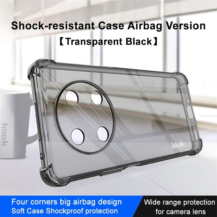 IMAK For Honor X30 5G / X40 GT 5G / Magic4 Lite 5G Four Corner Airbag Drop-proof TPU Case Anti-scratch Phone Cover - Transparent Black