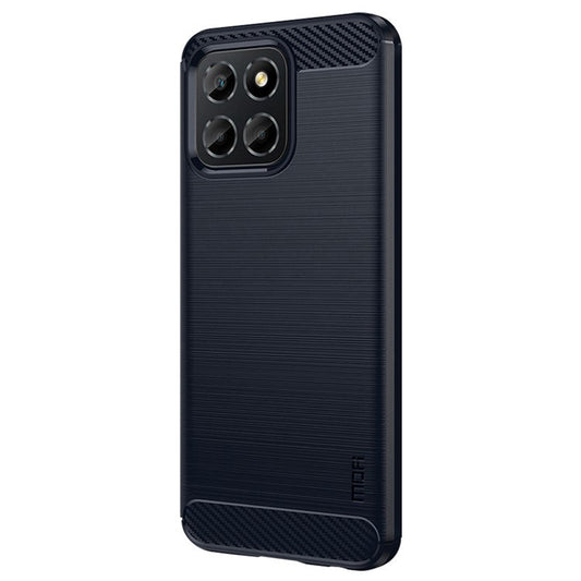 MOFI JK TPU Series-1 for Honor X8 4G / X30i Anti-fingerprint Phone Case Carbon Fiber Texture Flexible TPU Brushed Protective Shell - Blue