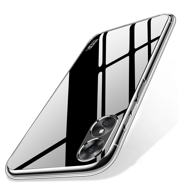 MOFI For Oppo A17 4G Transparent Flexible TPU Case Anti-scratch Protective Cell Phone Cover