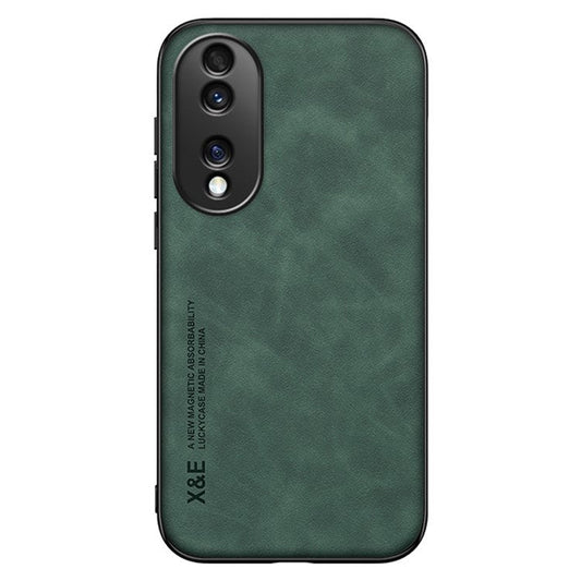 X&E Magnetic Phone Cover For Honor 70 5G, Skin-touch Feeling Protective Phone Case with Built-in Metal Sheet - Green