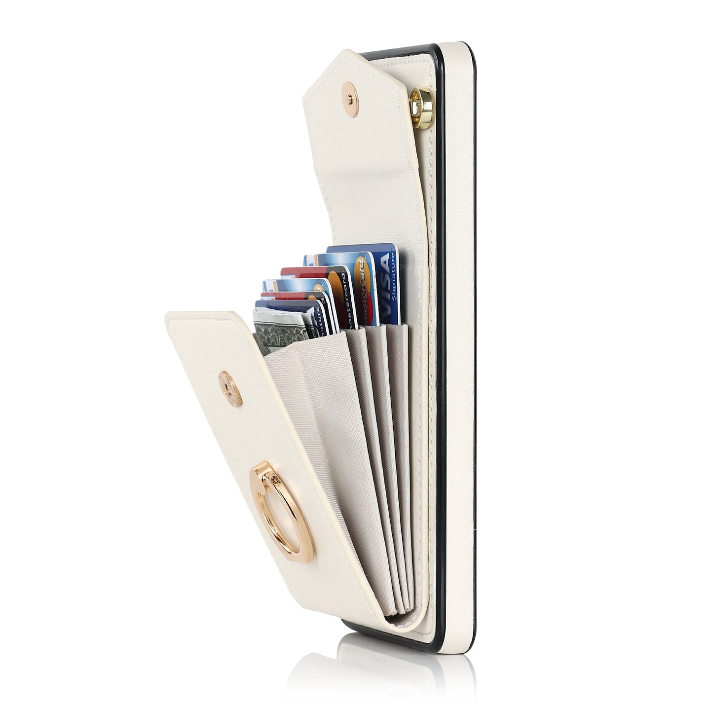 For Samsung Galaxy S20 FE 5G / S20 FE / S20 FE 2022 / S20 Lite Accordion Style PU Leather+TPU Kickstand Case RFID Blocking Multiple Card Slots Phone Cover - Beige