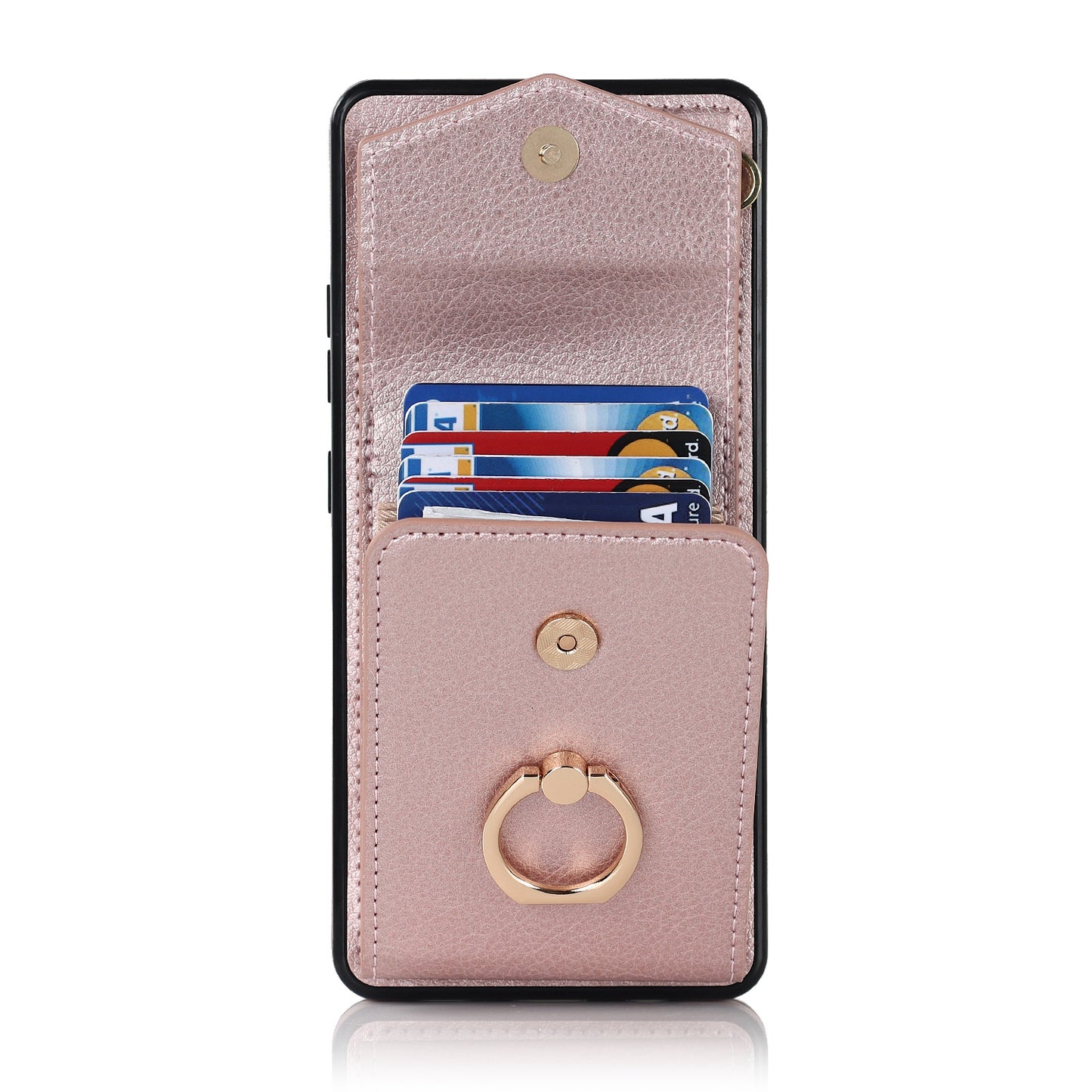 For Samsung Galaxy S20 FE 5G / S20 FE / S20 FE 2022 / S20 Lite Accordion Style PU Leather+TPU Kickstand Case RFID Blocking Multiple Card Slots Phone Cover - Rose Gold