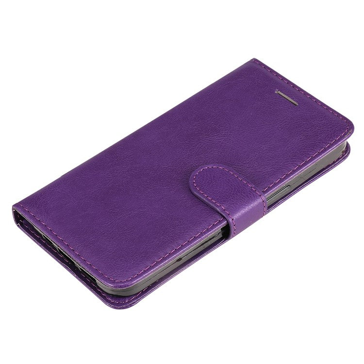 KT Leather Series-2 for Motorola Edge 30 Fusion 5G / Moto S30 Pro 5G Wallet Case Solid Color PU Leather Stand Magnetic Flip Phone Cover with Strap - Purple