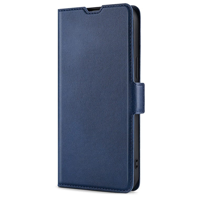 For Honor X8 5G / X6 4G PU Leather Stand Card Holder Case Full Protection Magnetic Clasp Phone Cover - Blue